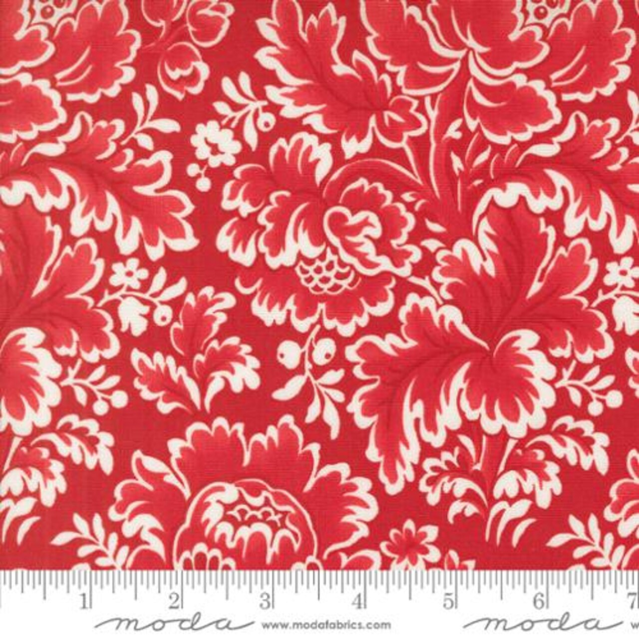 Fabric Moda Pomegranate Christmas Tapestry Florals Buon Natale by the Quarter Yard 35400-14